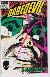DAREDEVIL #228 (Mar 1986) NM 9.4, white!