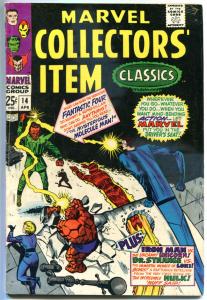 MARVEL COLLECTORS ITEM #14, VG+, Iron Man, Dr Strange, FF, 1965 1968, Silver age