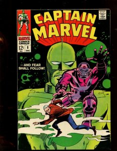 CAPTAIN MARVEL #8 (7.0) AND FEAR SHALL FOLLOW! 1968!