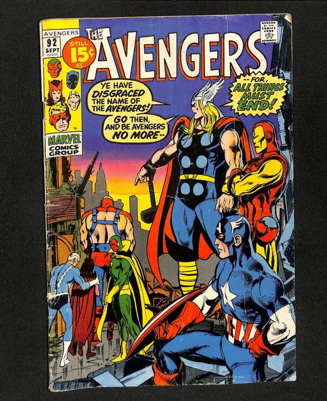 Avengers #92 Neal Adams Cover!