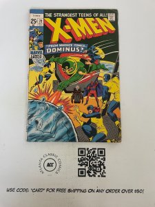 (Uncanny) X-Men # 72 VG/FN Marvel Comic Book Angel Beast Iceman Cyclops 3 J224