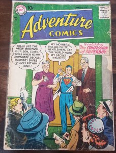 Adventure Comics 235 low grade cover detached tape on cover