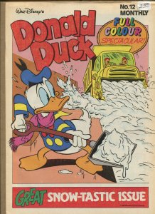 DONALD DUCK MONTHLY #12 - SNOW PLOW COVER! - 1988 (Grade VF+) WH