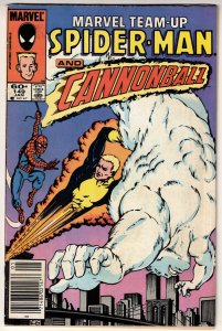 Marvel Team-Up #149 with Spiderman and Cannonball FN- Marvel Comics 1985