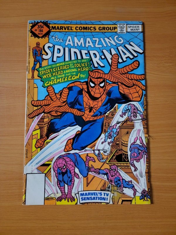 Amazing Spider-Man #186 No Barcode Variant ~ FINE - VERY FINE VF ~ 1978 Marvel