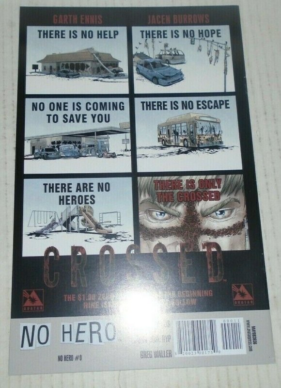 No Hero # 0 June 2008 Warren Ellis Avatar Press