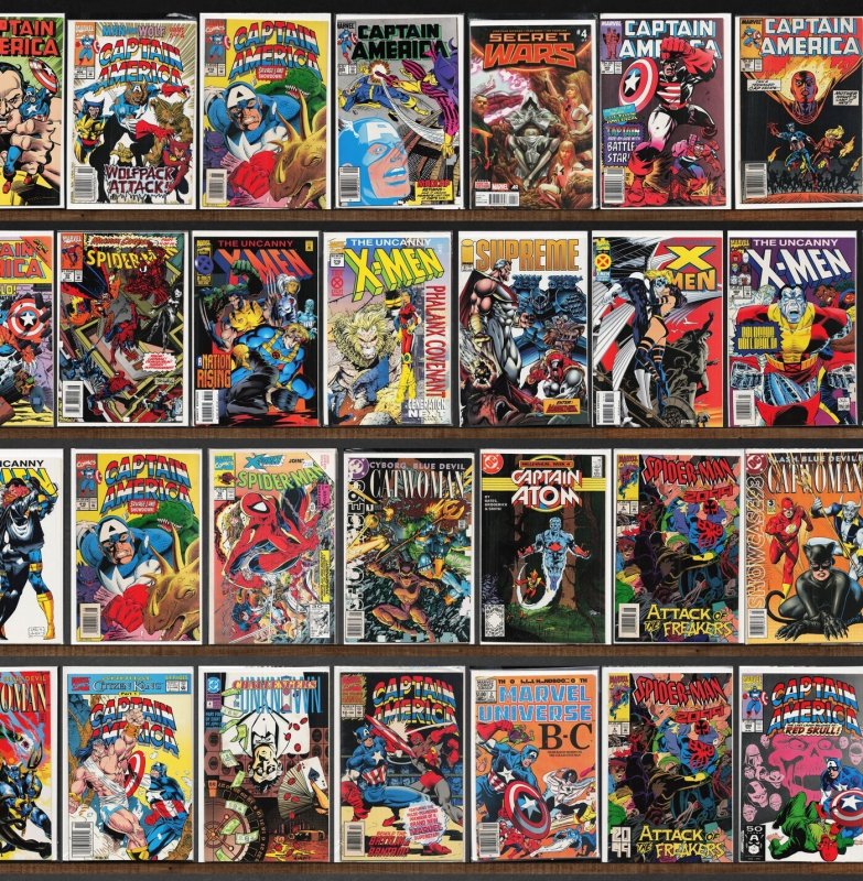 Huge Lot 140+ Comics with Captain America, Web Of Spider-Man & More!