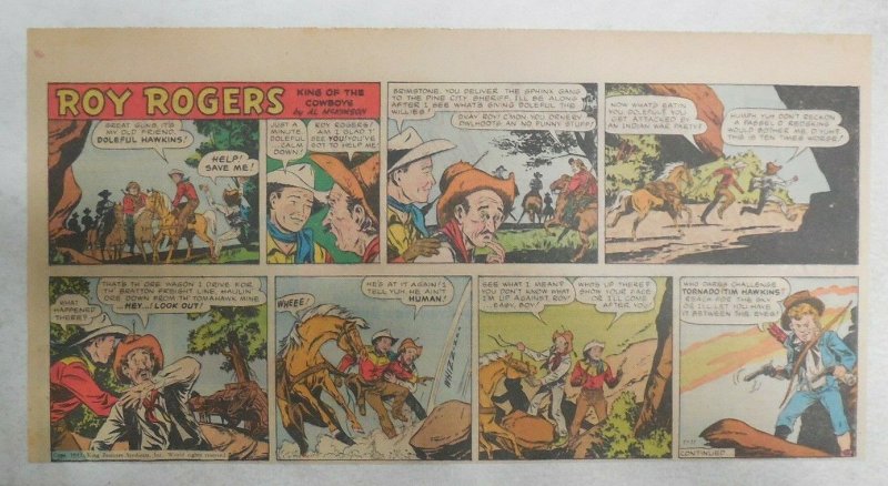 Roy Rogers Sunday Page by Al McKimson from 1/11/1953 Size 7.5 x 15 inches