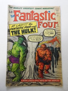Fantastic Four #12 (1963) VG- Condition ink fc