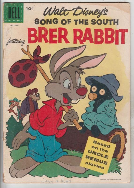 Four Color #693 (Jan-56) VG Affordable-Grade Brer Rabbit, Brer Bear, Brer Fox...