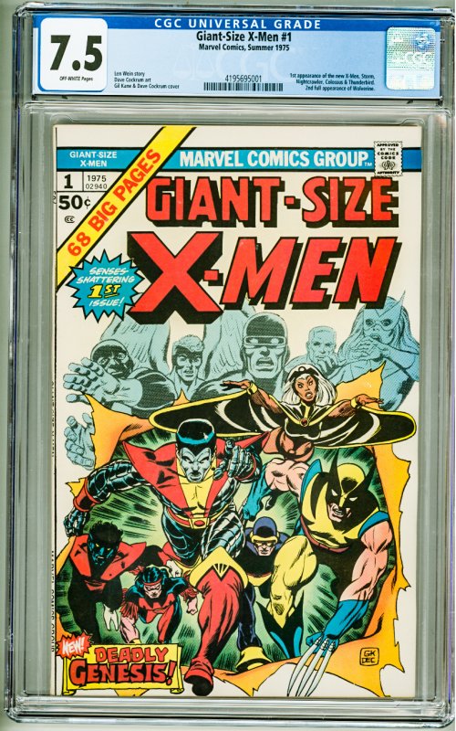 Giant-Size X-Men #1 (1975) CGC 7.5! OW Pages! 1st Appearance of the new X-Men!