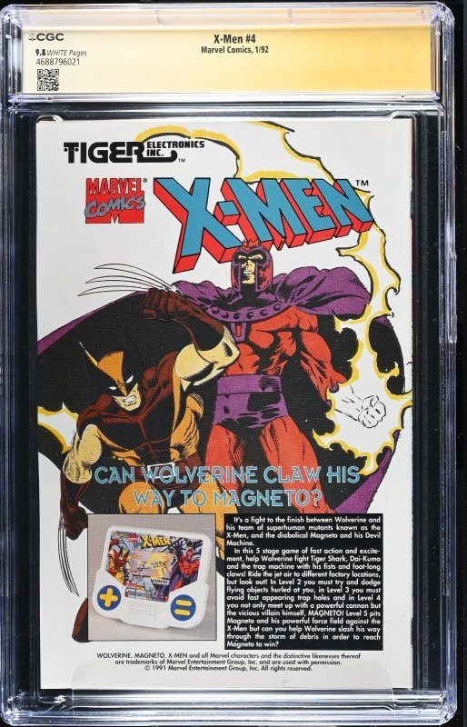 X-Men (1992) # 4 (CGC 9.8) Signed By Jim Lee * Chris Claremont * Scott Williams