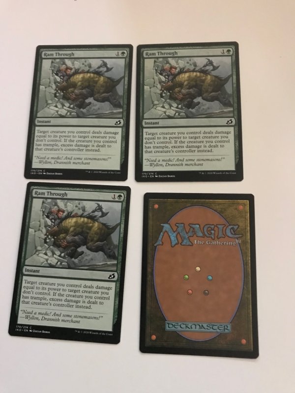 4 RAM THROUGH (instant) : Magic the Gathering MTG cards; IKORIA, NM