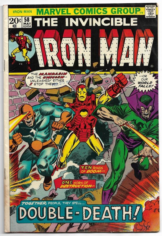 Iron Man #58 (1973) VG-FN