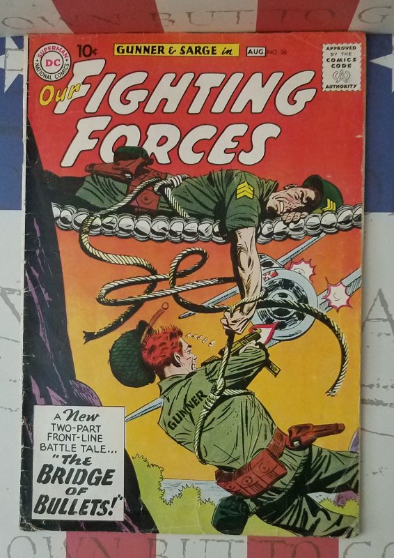 1960 Our Fighting Forces #56 VG+ SILVER AGE Gunner and Sarge Buy It