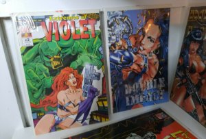 11X DOUBLE IMPACT bad girls Hari Kari lady vampire Violet comics sexy boarded  