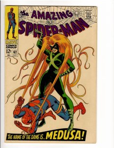 AMAZING SPIDERMAN 62 F/VF 7.0 MEDUSA COVER LOUISIANA COLLECTION