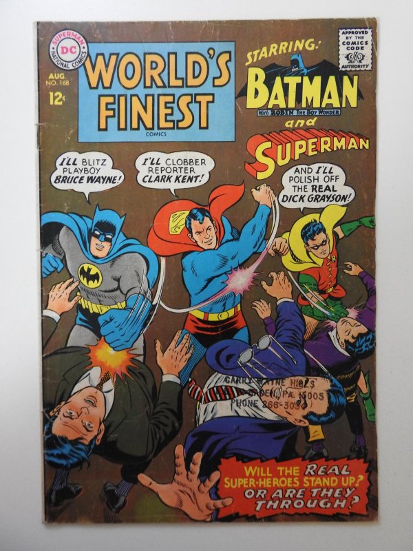 World's Finest Comics #168 (1967) VG Condition!