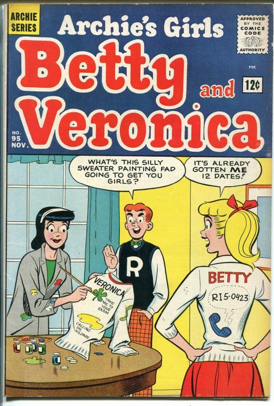 Archie's Girls Betty and Veronica #95 1963-Good Girl Art-Teresa Brewer-FN-