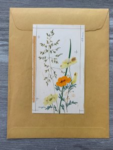 WARMEST WISHES Yellow & Orange Flowers by Angela 4.5x7.5 Greeting Card Art B1102