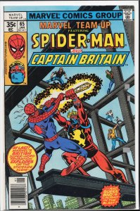 Marvel Team-Up #65 (1978) Captain Britain [Key Issue]