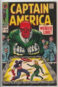 Captain America #103 (Jul-68) VF+ High-Grade Captain America