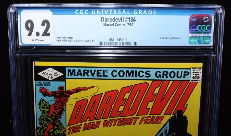 Daredevil #184 CGC (9.2) Punisher Appearance - 1982