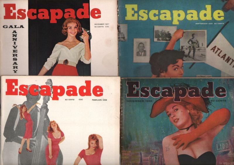 Escapade-Vintage Man's Magazine Lot of 15 1950's-cheesecake-pulp fiction-VG