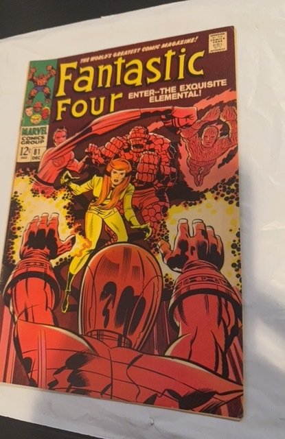Fantastic Four #81 (1968) the exquisite elemental - crystal from inhumans