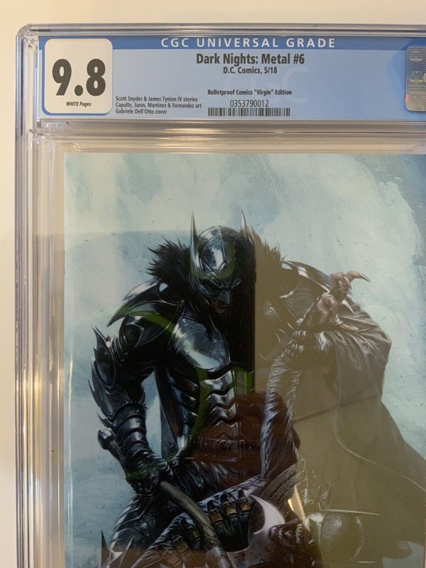 Dark Nights Metal #6 Dell’Otto Bulletproof Virgin Variant CGC 9.8 HTF 