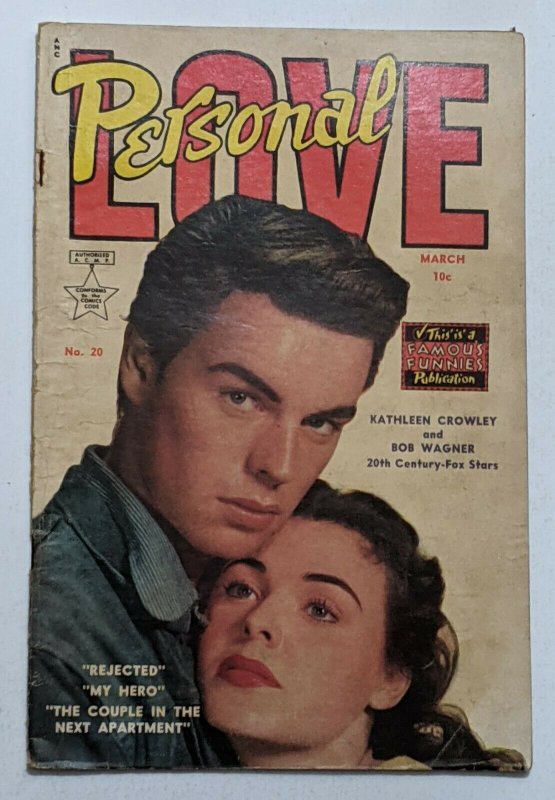 Personal Love #20 (March 1953, Eastern Color) G/VG 3.0 Robert Wagner photo cvr 