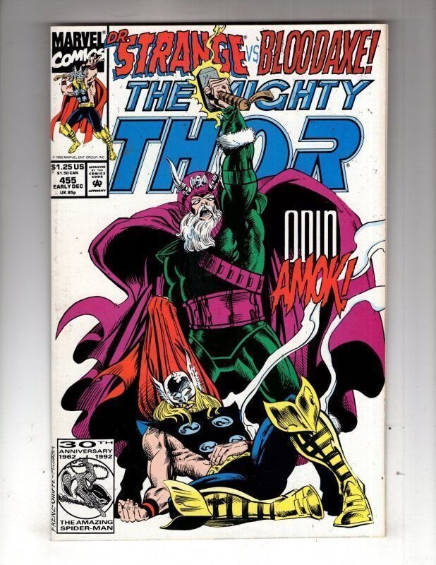 The Mighty Thor #455 (1992) ODIN AMOK! Dr Strange Appearance / HCA1