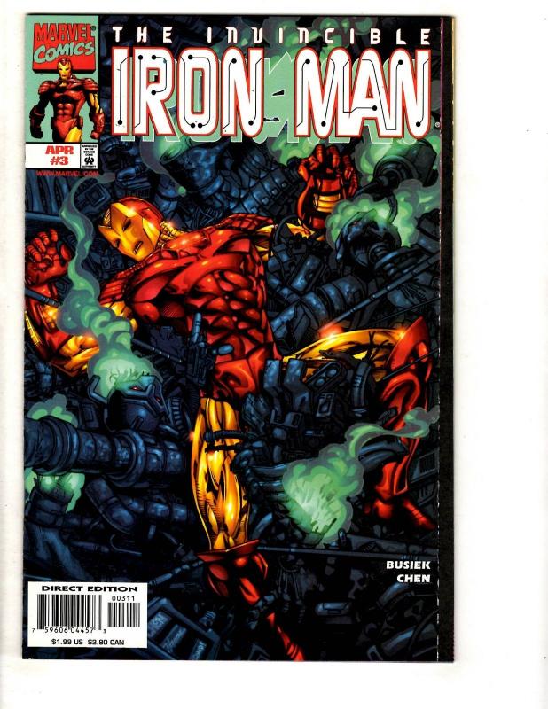 Lot Of 10 Iron Man Marvel Comic Books # 1 2 3 4 5 6 7 8 9 10 Avengers Hulk CR41