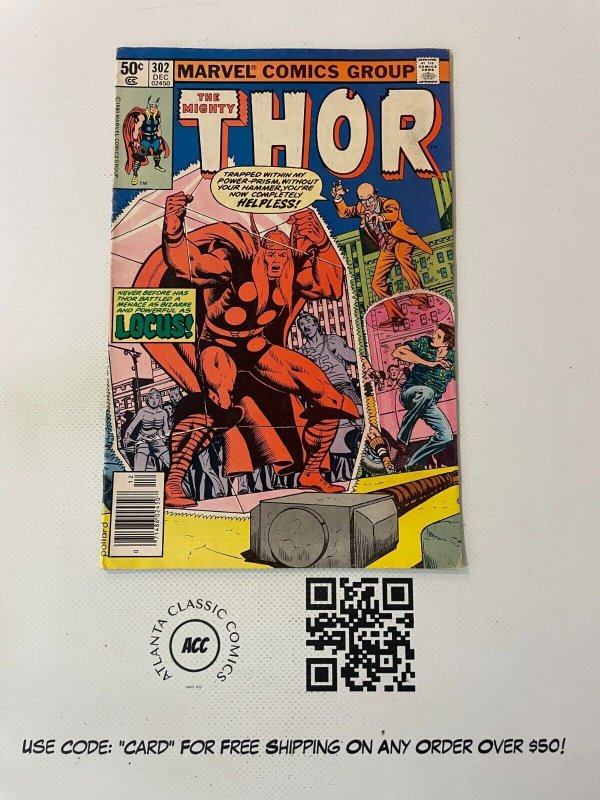 The Mighty Thor # 302 FN/VF Marvel Comic Book God Of Thunder Asgard Loki 8 J226