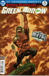 Green Arrow 32  METAL Tie-In  Grell Cover  9.0 (our highest grade)