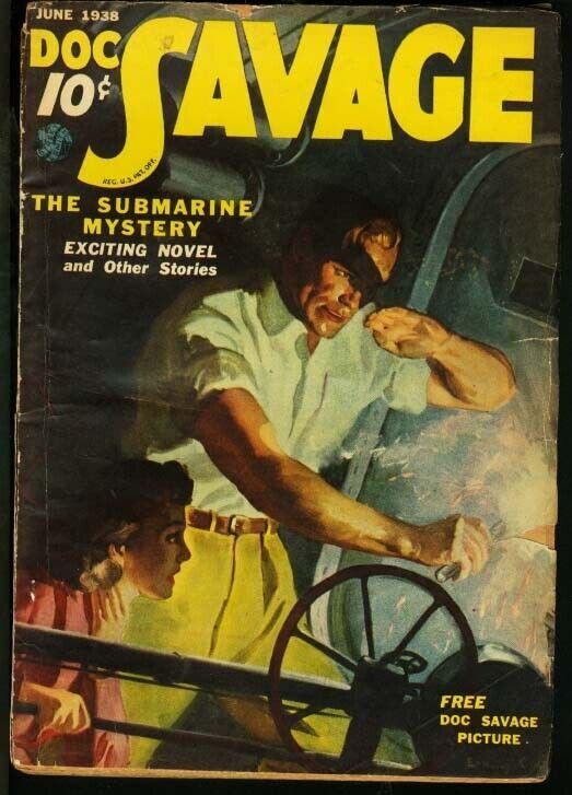 DOC SAVAGE 1938 JUN-RARE STREET AND SMITH PULP VG