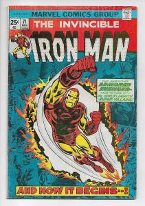 Invincible Iron Man #71 - Yellow Claw / MVS Intact (Marvel, 1974) - VG