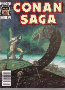 Conan Saga #34 (Newsstand) FN ; Marvel | Jim Starlin