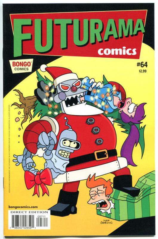 FUTURAMA #64, VF, Bongo ,Fry, Bender, Professor, Santa,Xmas,more in store