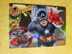 2022 Fleer Ultra Avengers #9 Vision/Captain America