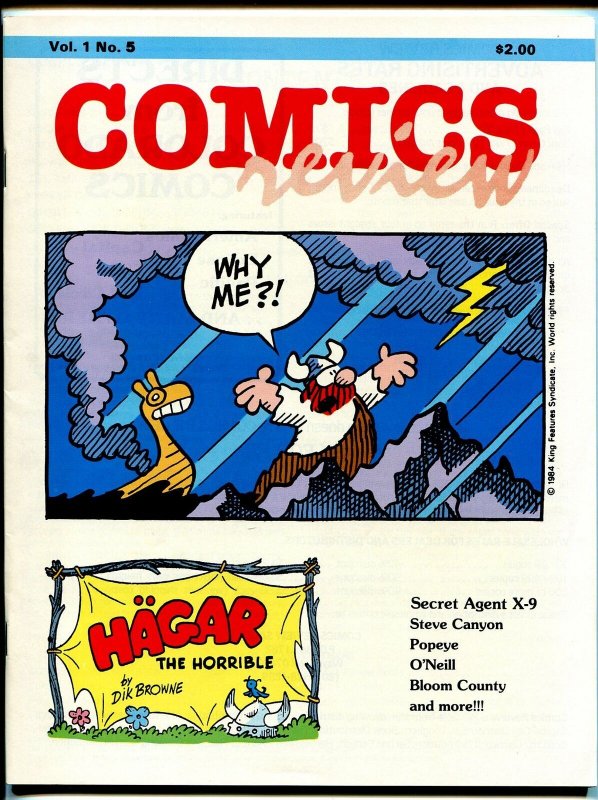 Comics Review #5 1984-Popeye-Bloom County-Hagar-Steve Canyon-VF