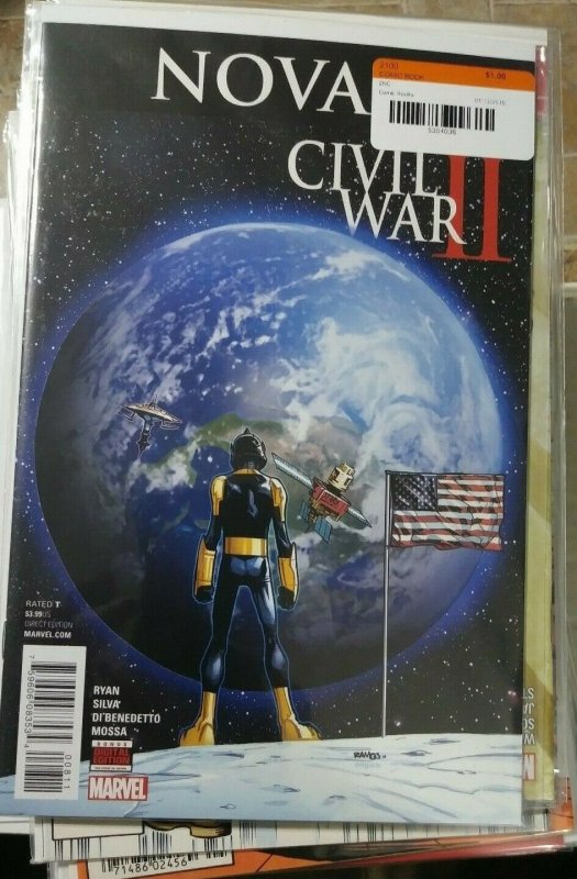 NOVA  # 8  VOL 6 2016  MARVEL  CIVIL WAR II   SAM ALEXANDER+ 