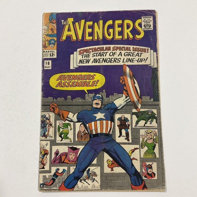 Avengers 16 Very Good Vg 4.0 Marvel 1965