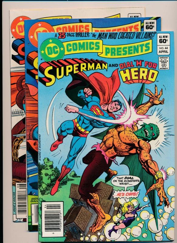 LOT OF 3 DC Presents SUPERMAN& HERO#44, &FIRESTORM#45, AQUAMAN#48 F/VF(PF124)