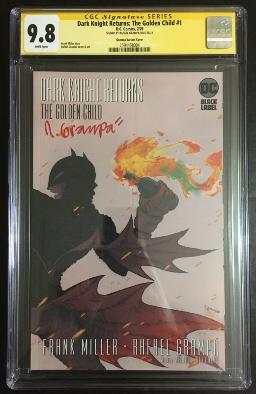 CONTROVERSIAL VARIANT Dark Knight Returns: Golden Child #1 SIGNED CGC 9.8 NM+/M