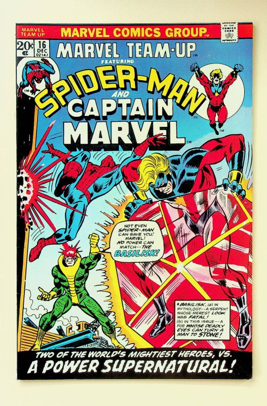 Marvel Team-Up #16 Spider-Man and Captain Marvel (Dec 1973, Marvel) - Very Fine