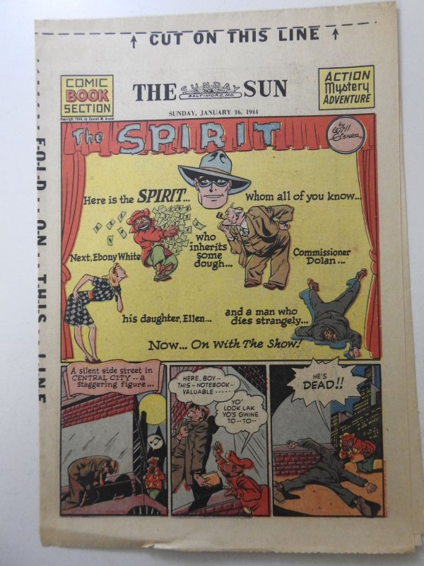 The Spirit #190 (1944) A Chicago Sun Supplement Insert!