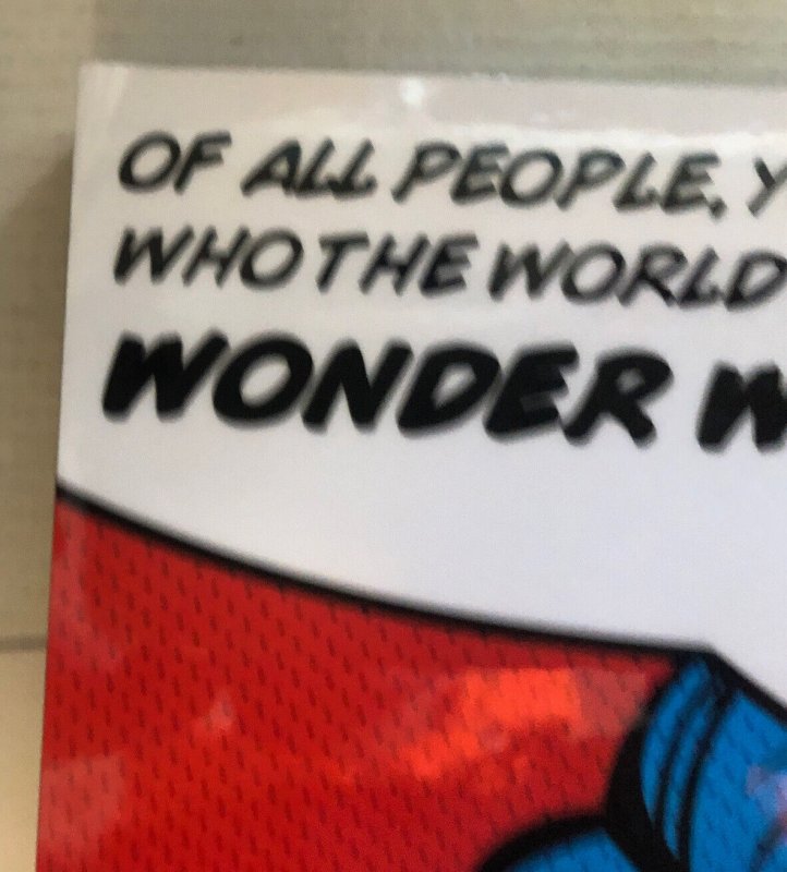 Superman & Wonder woman wood frame Art