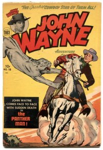 John Wayne Adventure #18 1953- Panther Man- Frazetta G/VG