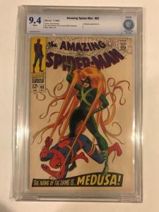 Amazing Spider-man 62 CBCS 9.4 White Pages Medusa Appearance